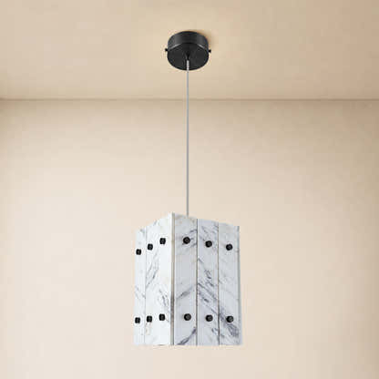 Pietra Quartz Box Pendant 6.6"W