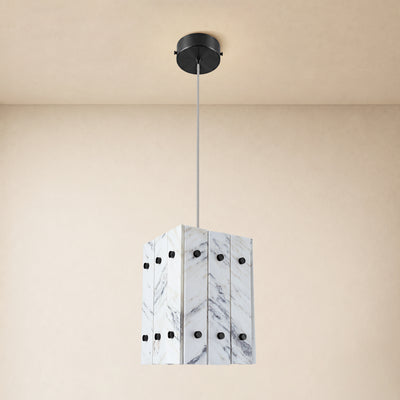 Pietra Quartz Box Pendant 6.6"W