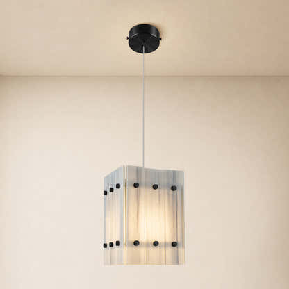 Pietra Marble Round Pendant Light 6.6"D