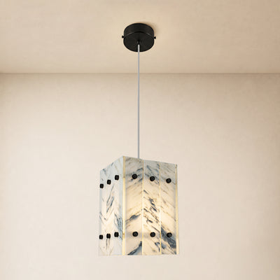 Pietra Quartz Box Pendant 6.6"W