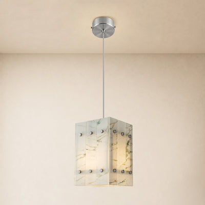 Pietra Marble Box Pendant 6.6"W