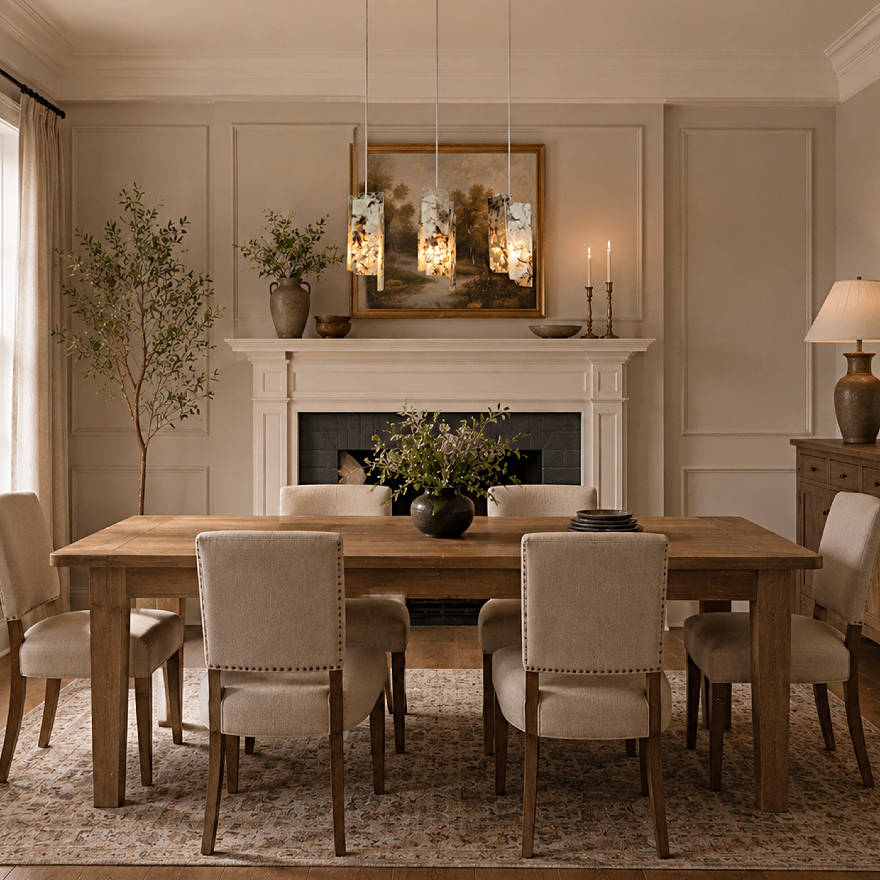 Pietra Quartzite Linear Chandelier 27.5"W