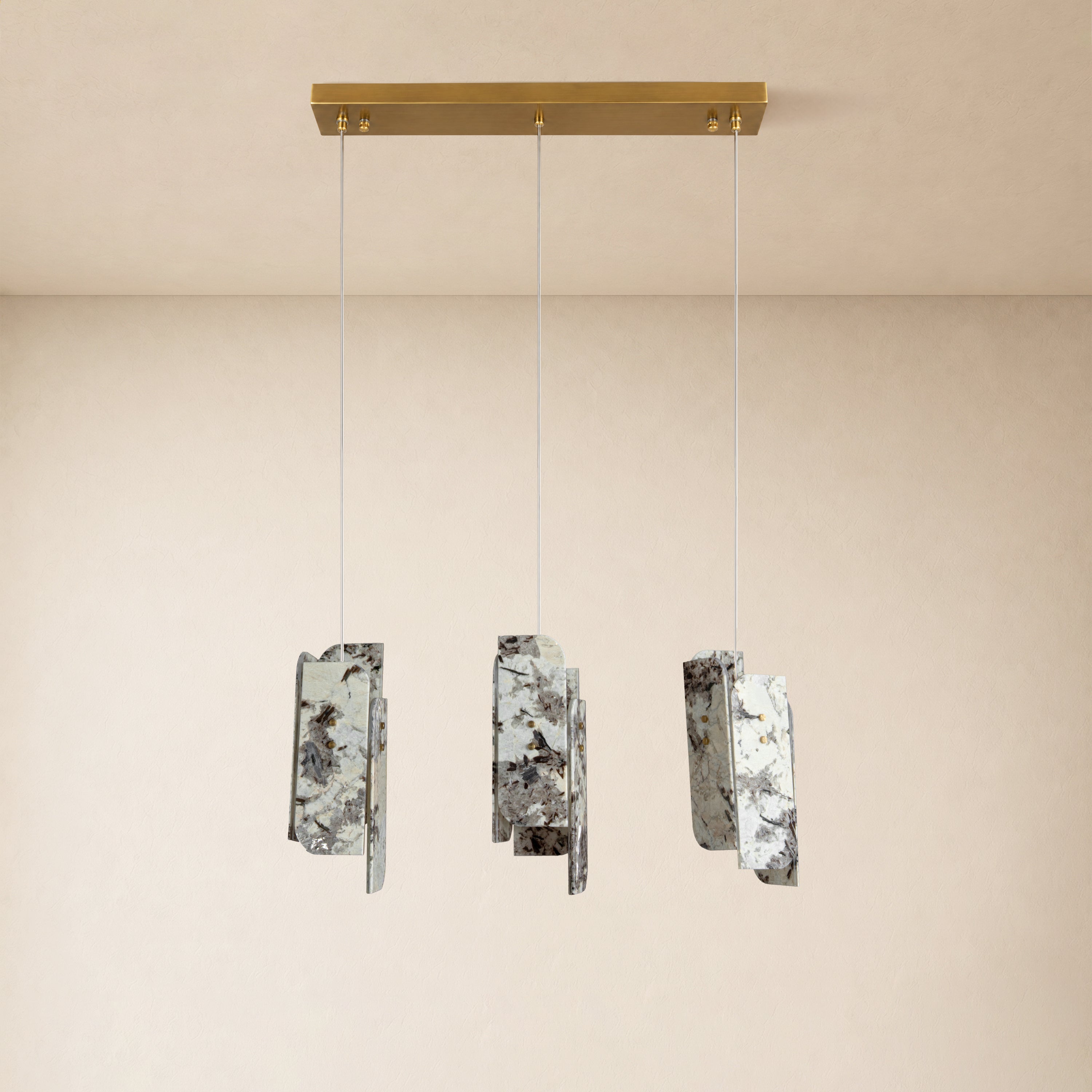 Pietra Quartzite Linear Chandelier 27.5"W
