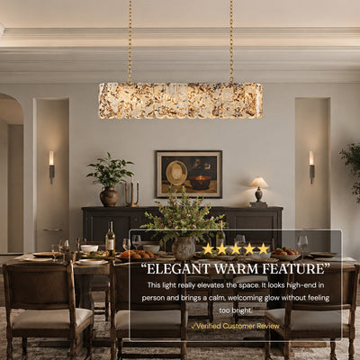 Pietra Quartzite Linear Panel Chandelier 35.4"W