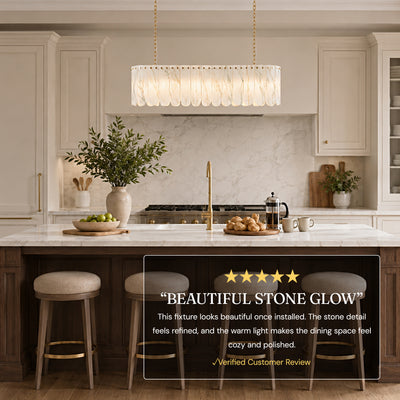 Pietra Quartzite Linear Chandelier 35.4"W