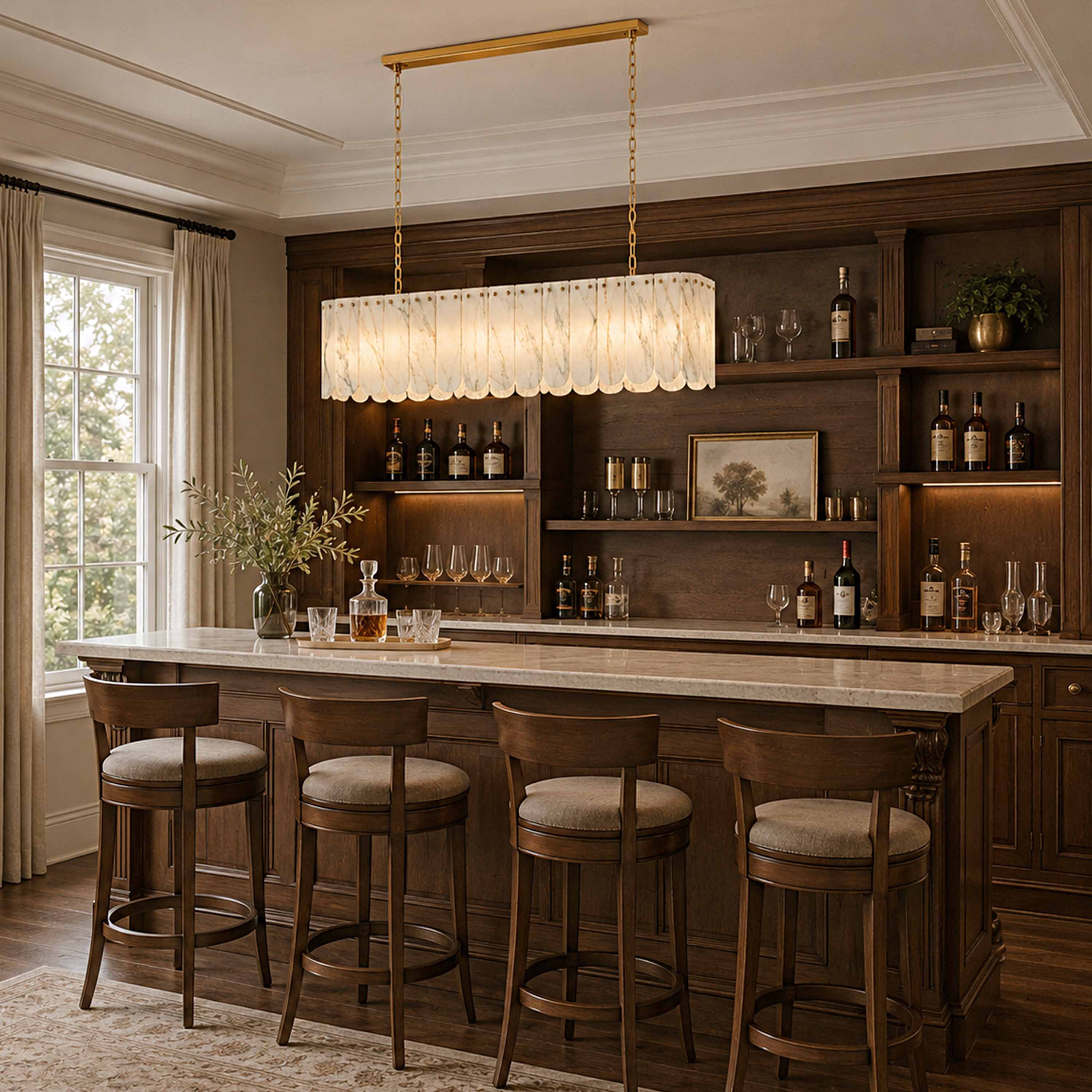 Pietra Quartzite Linear Chandelier 35.4"W