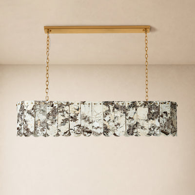 Pietra Quartzite Linear Panel Chandelier 35.4"W