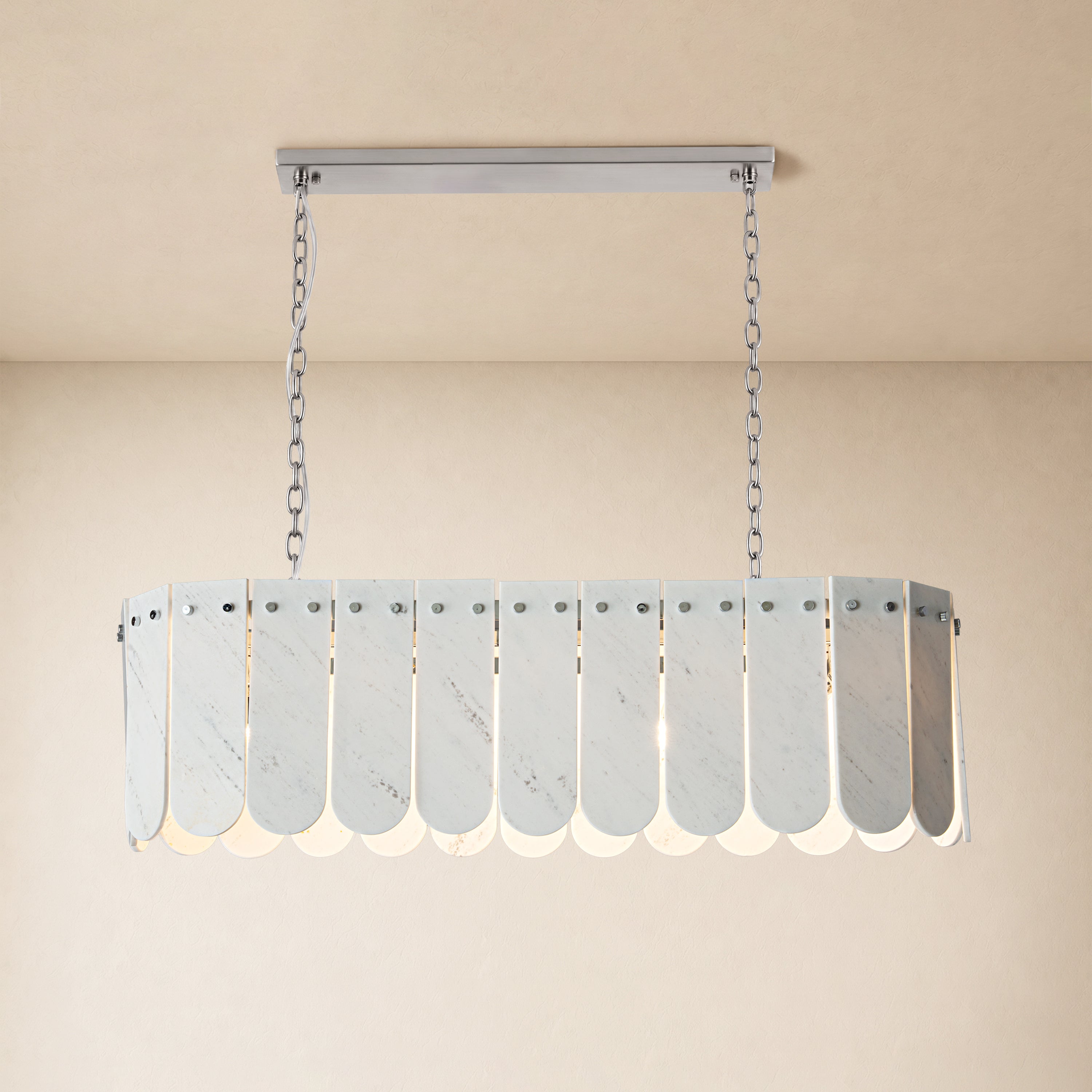 Pietra Marble Linear Chandelier 35.4"W