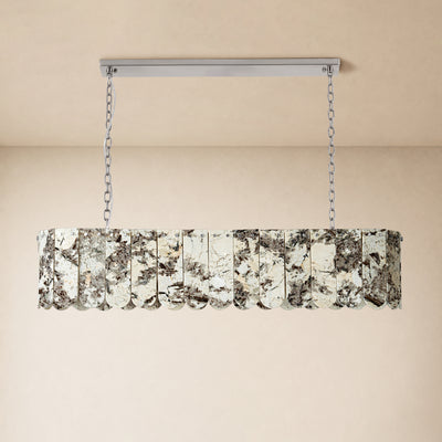 Pietra Quartzite Linear Panel Chandelier 35.4"W
