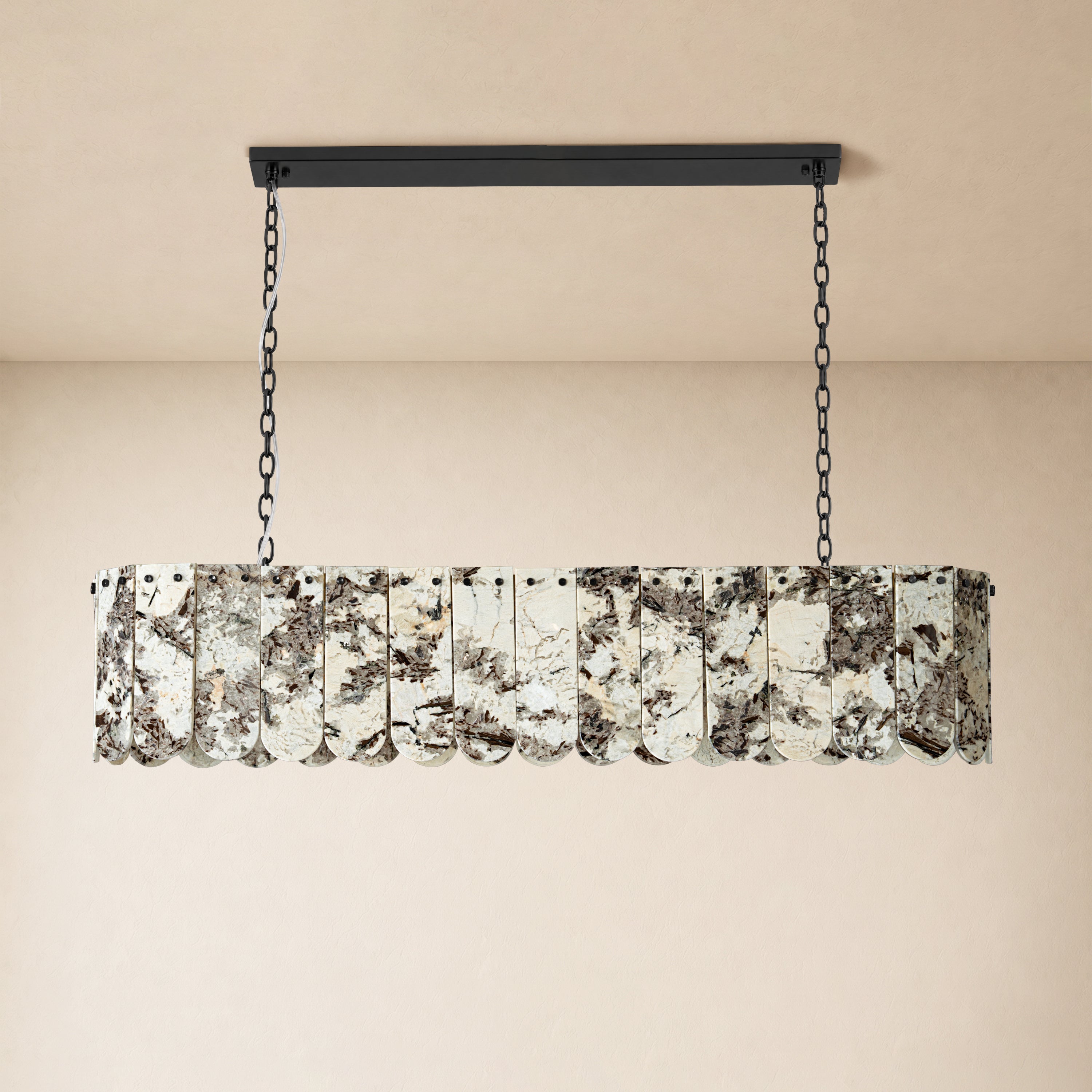Pietra Quartzite Linear Panel Chandelier 35.4"W