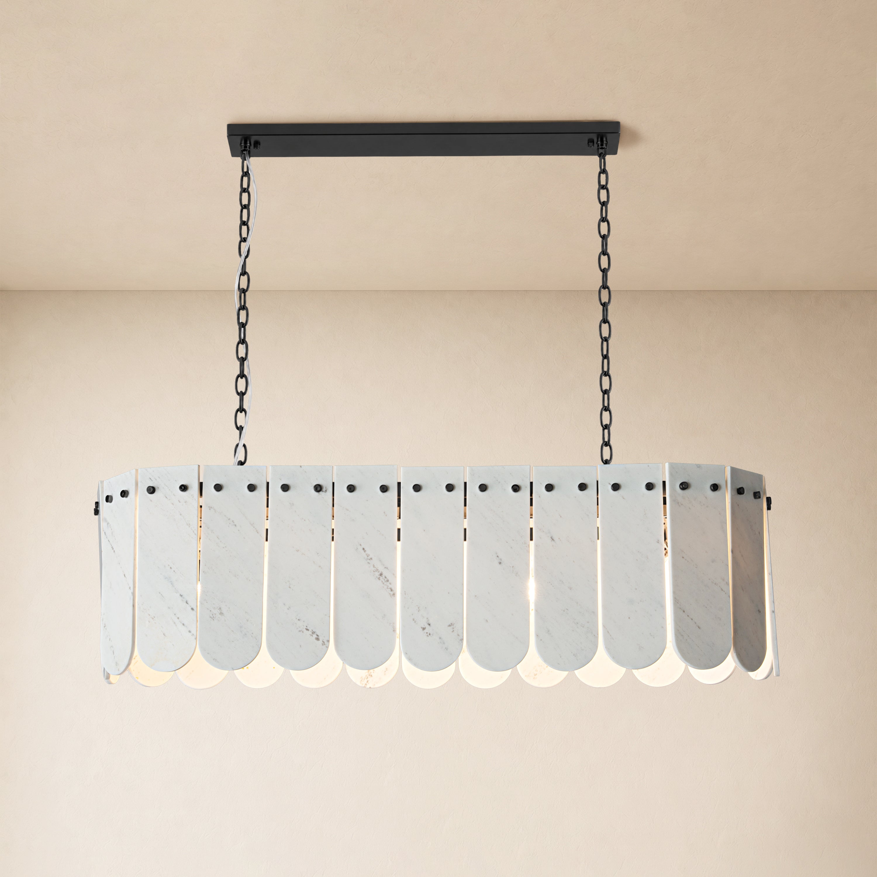 Pietra Marble Linear Chandelier 35.4"W