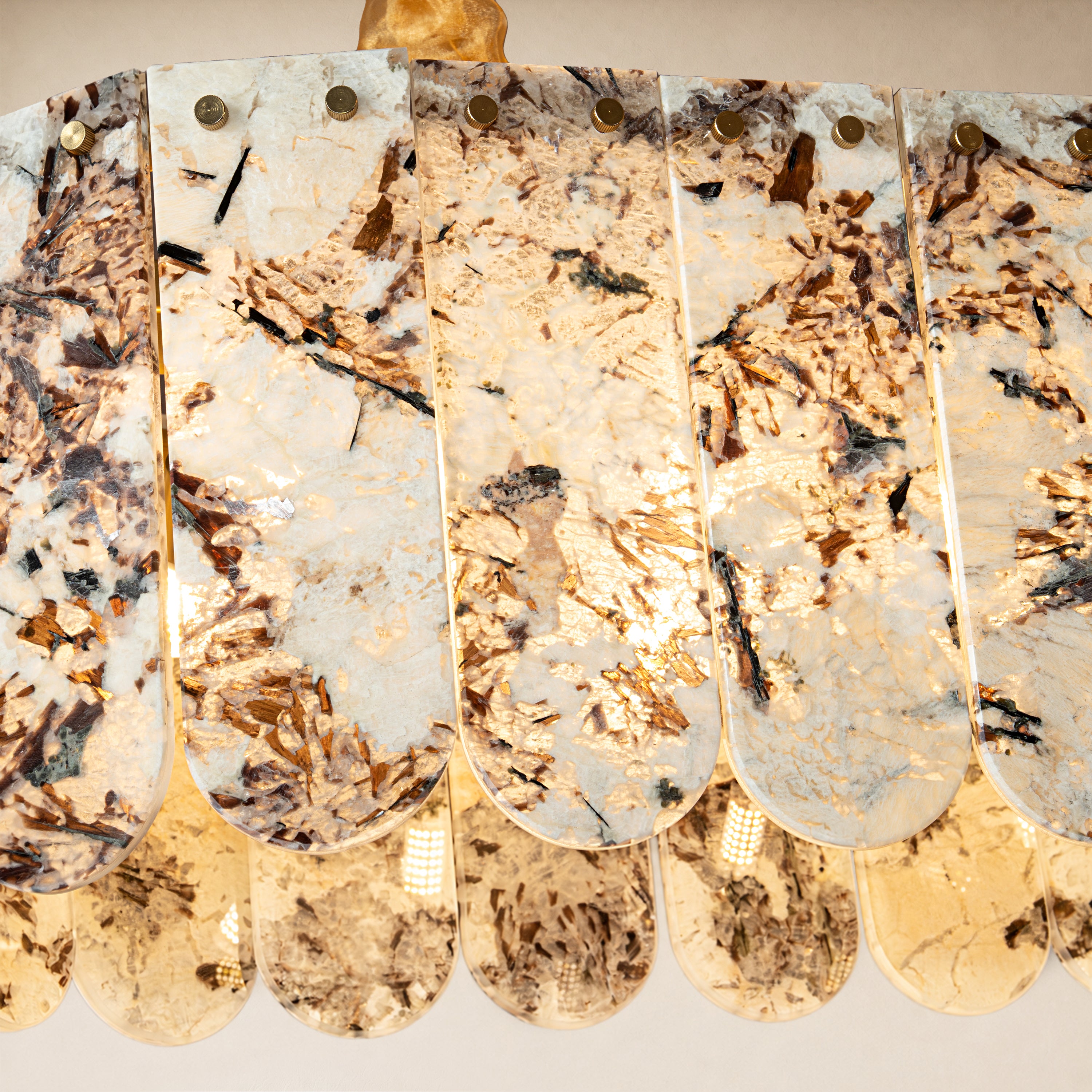 Pietra Quartzite Linear Panel Chandelier 35.4"W
