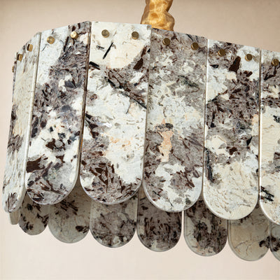 Pietra Quartzite Linear Panel Chandelier 35.4"W