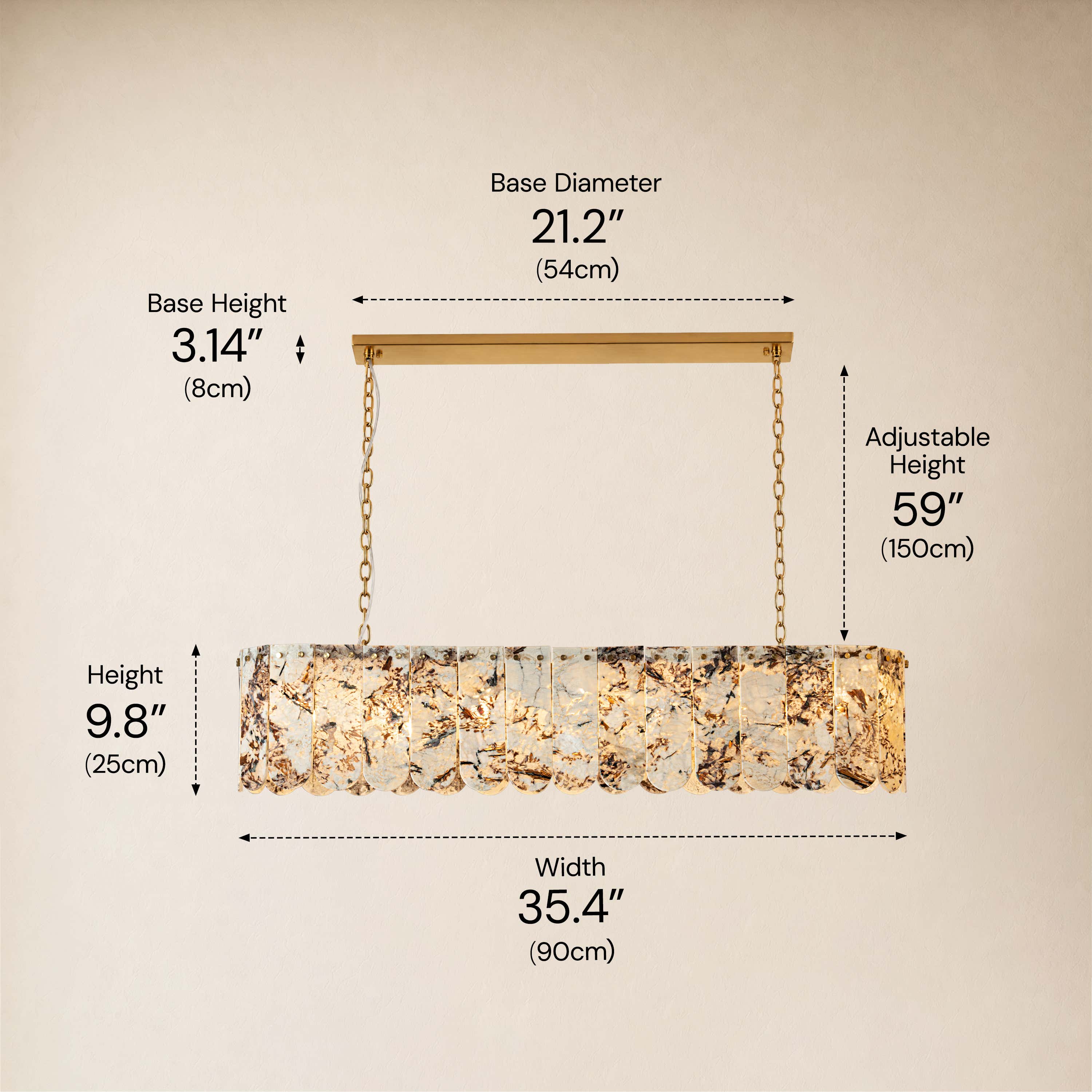 #Finish_Gold,Size_35.4" dimensions 1