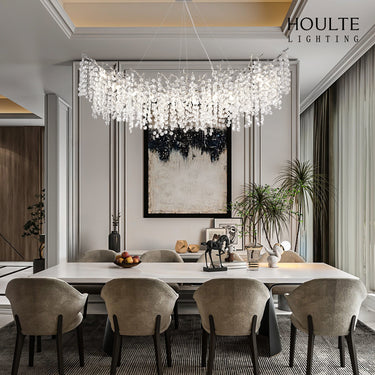 Lustre Branches Crystal Rectangular Chandelier 55"L
