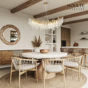 Lustre Branches Crystal Rectangular Chandelier 55"L