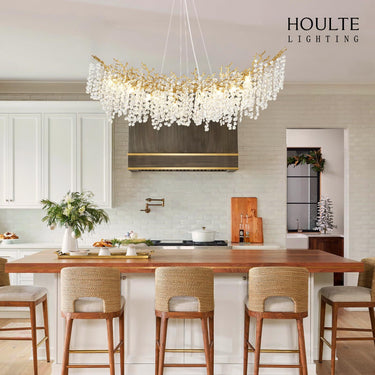 Lustre Branches Crystal Rectangular Chandelier 55"L