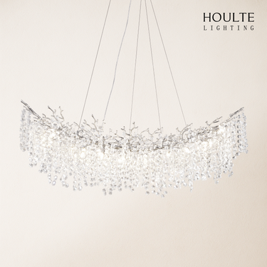 Lustre Branches Crystal Rectangular Chandelier 55"L