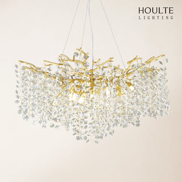 Lustre Branches Crystal Round Chandelier for All Rooms 30"