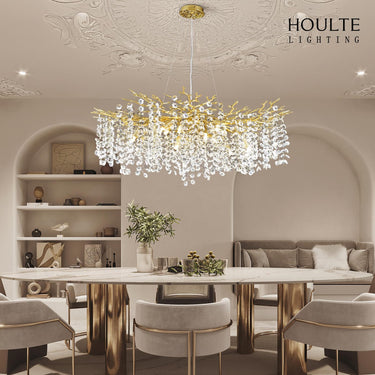 Lustre Branches Crystal Round Chandelier for All Rooms 40"