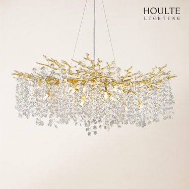 Lustre Branches Crystal Round Chandelier for All Rooms 40"