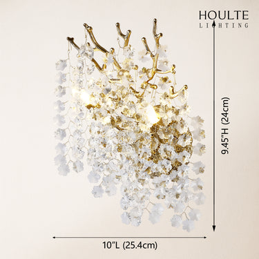 Lustre Branches Crystal Wall Sconce 10"W
