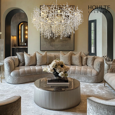 Lustre Branches Halo Chandelier 48"