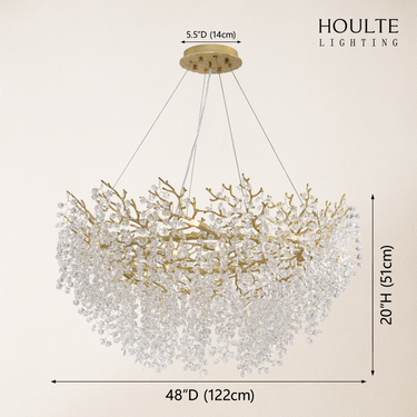 Lustre Branches Halo Chandelier 48"