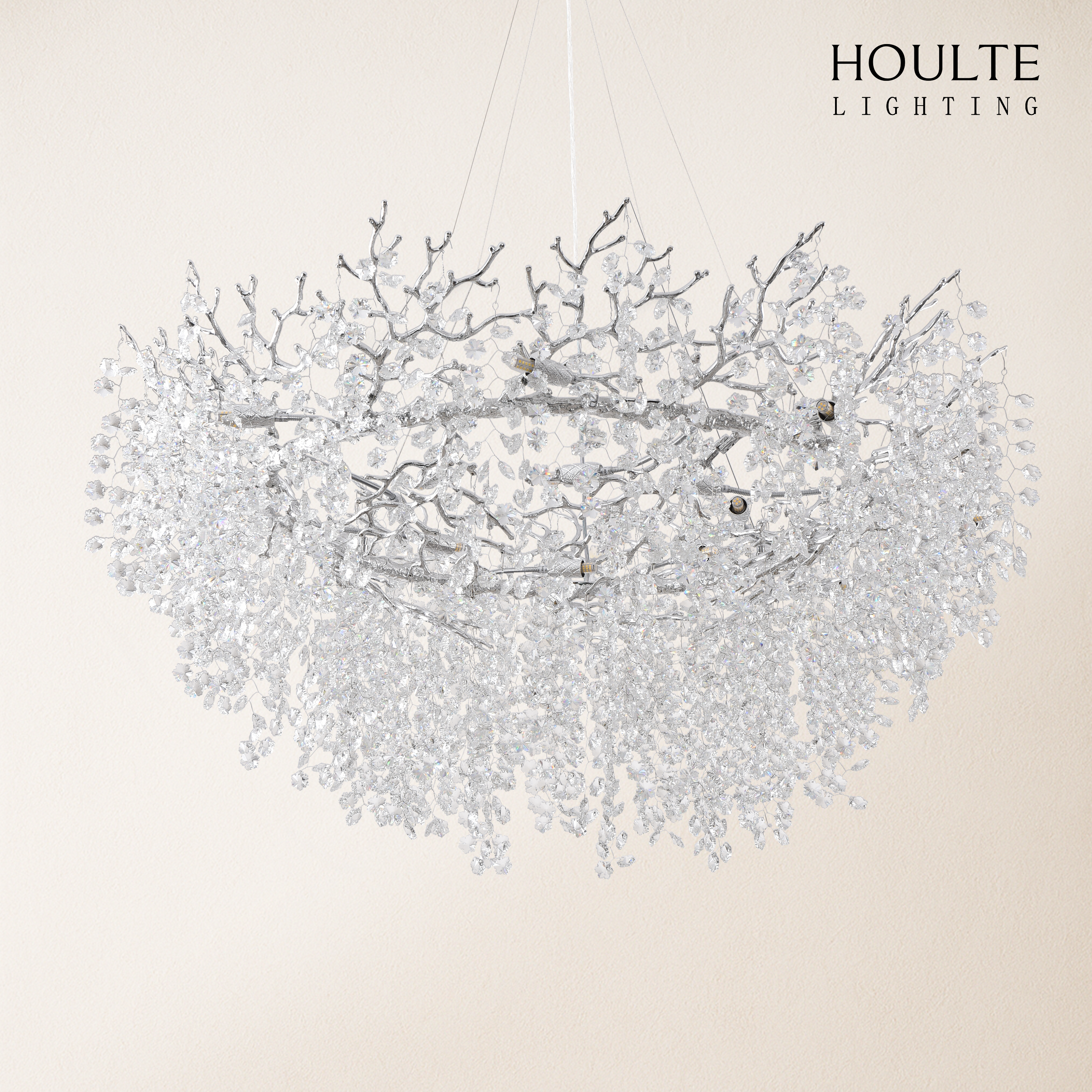 Lustre Branches Halo Chandelier 48"