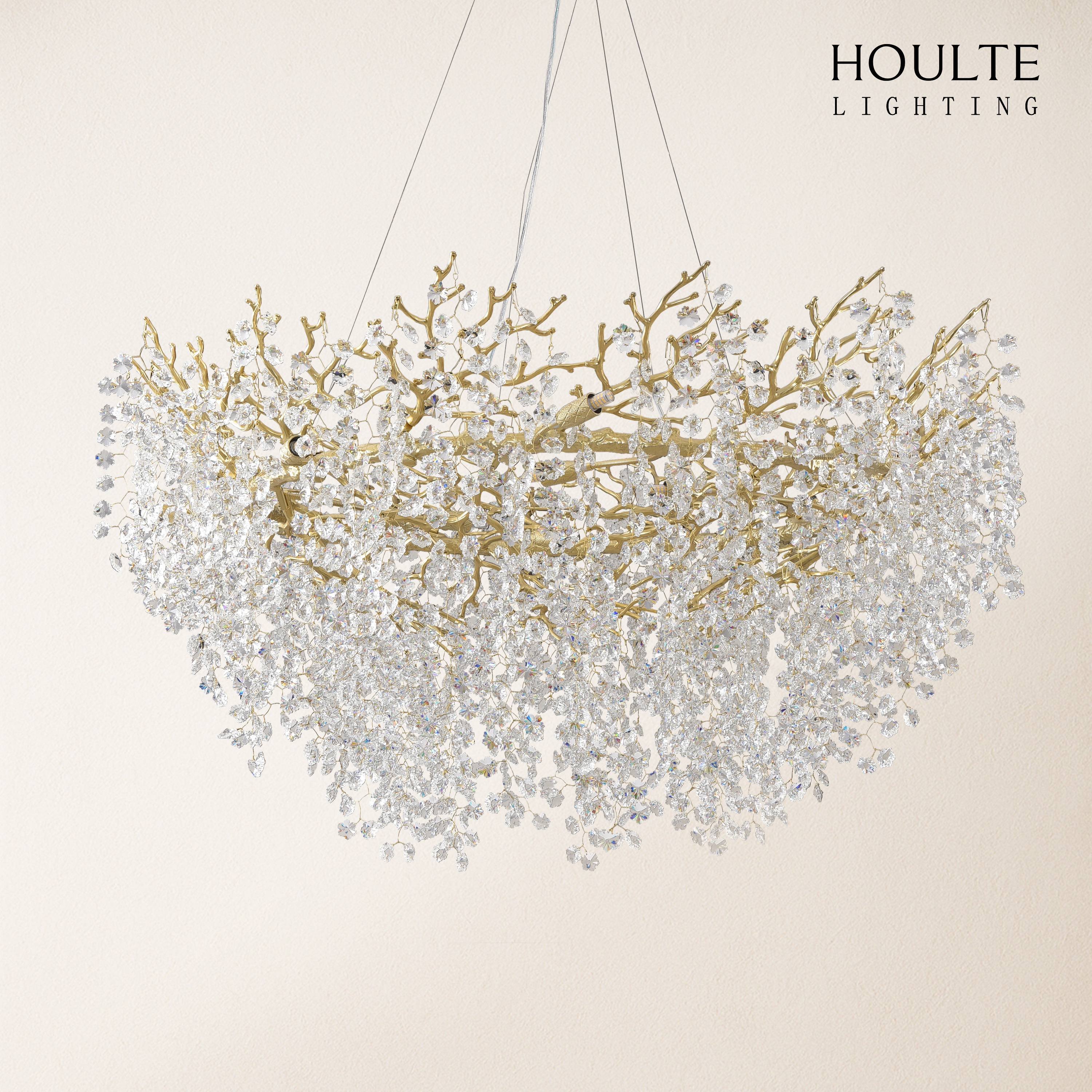 Lustre Branches Halo Chandelier 48"