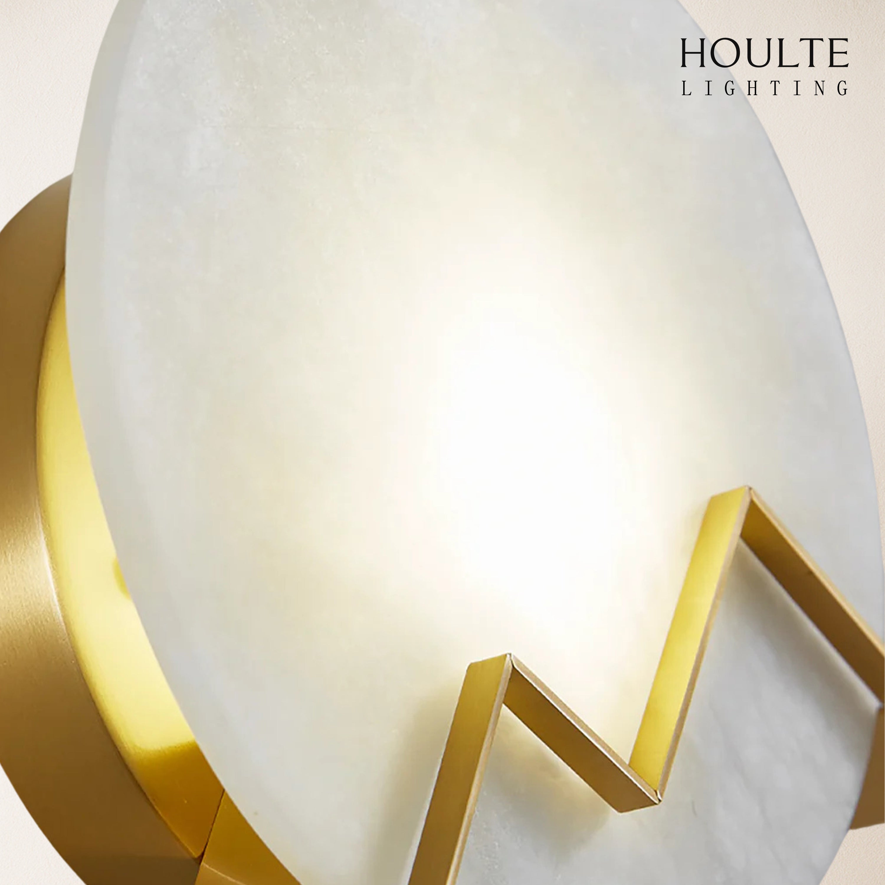 M Letter Alabaster Dish Wall Sconce 7.9"D