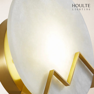M Letter Alabaster Dish Wall Sconce 7.9"D