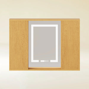 Isla Oak Bathroom Wall Mirror 36