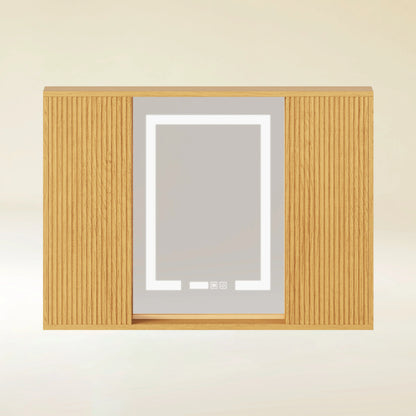 Isla Oak Bathroom Wall Mirror 36"