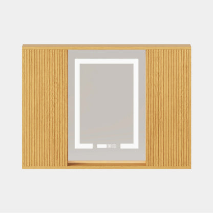 Isla Oak Bathroom Wall Mirror 36"