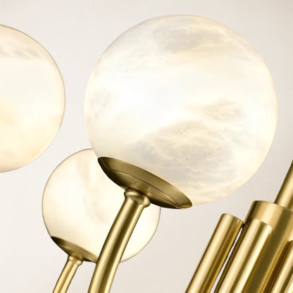 Modern Alabaster Round Art Chandelier 25.6"D