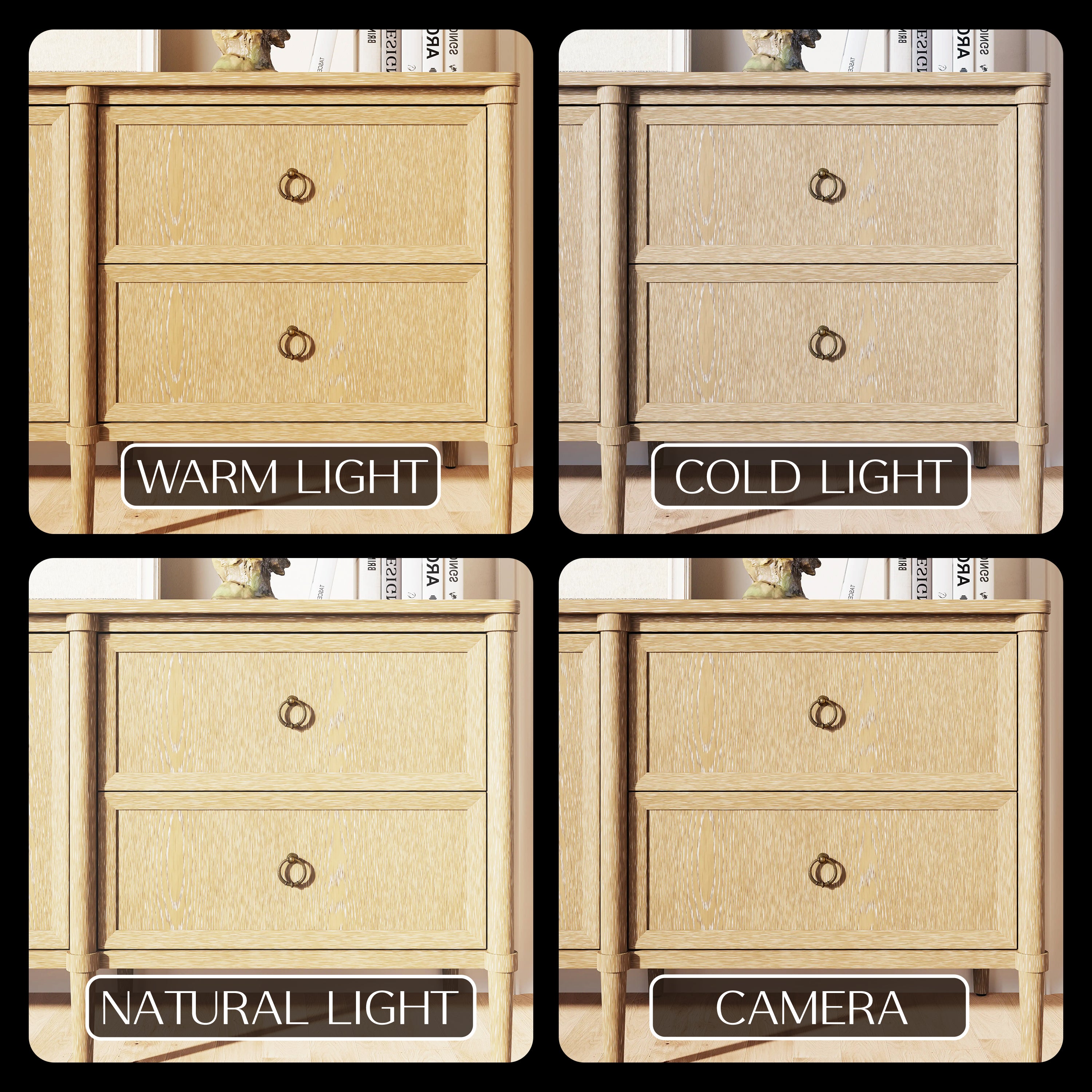 Maison Oak Media Console 84"