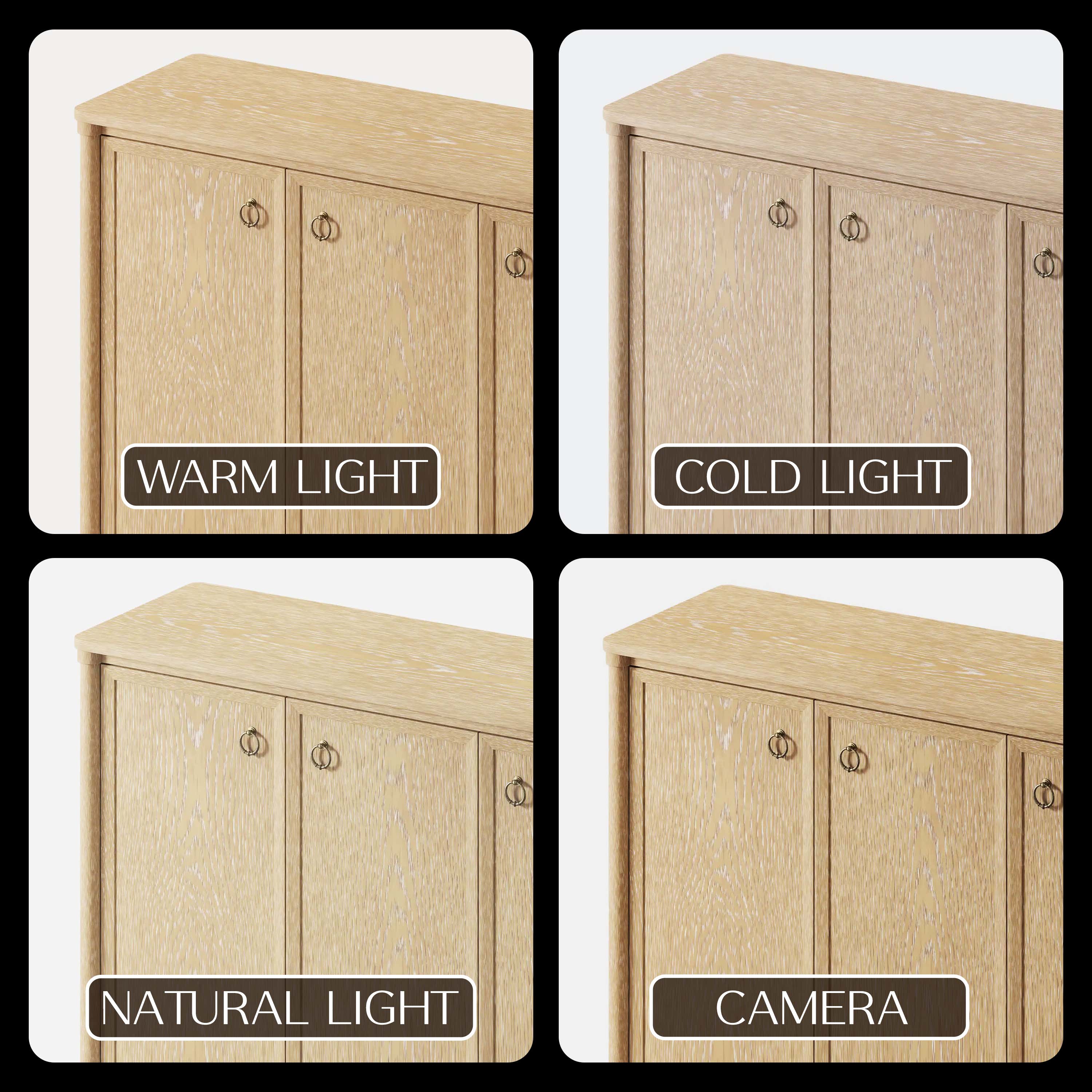 Maison Oak Shoe Storage Cabinet