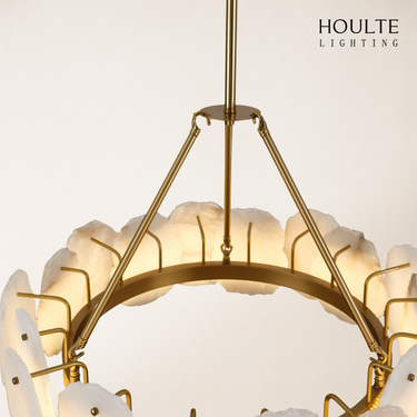 Moira Alabaster Round Chandelier 24"D