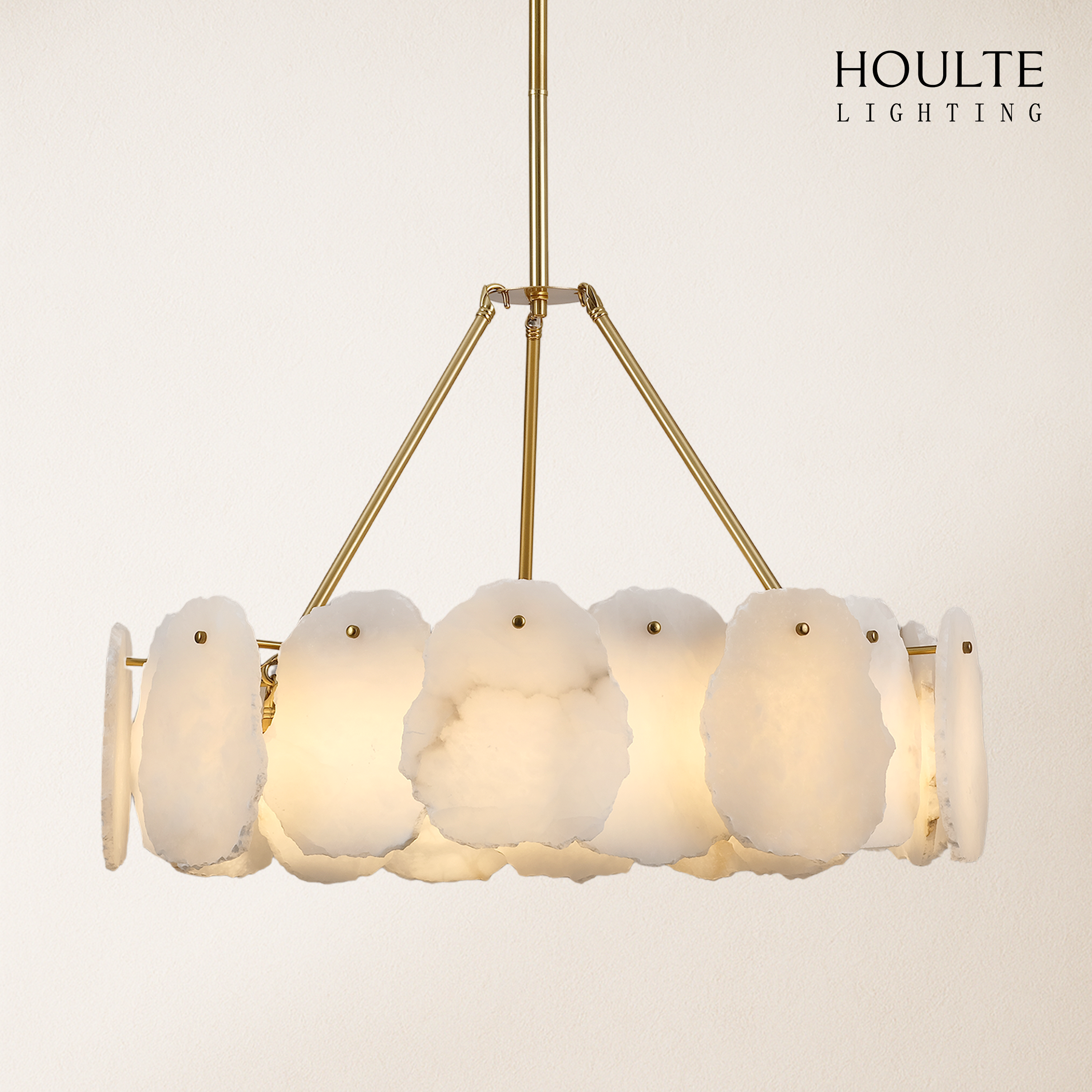 Moira Alabaster Round Chandelier 24"D