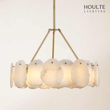 Moira Alabaster Round Chandelier 24"D