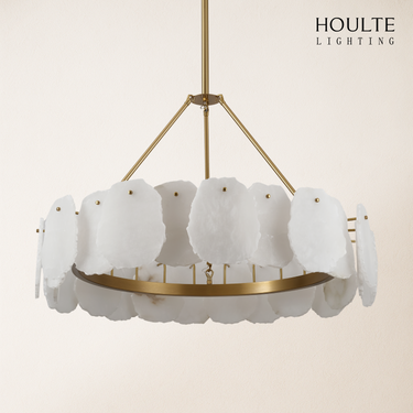 Moira Alabaster Round Chandelier 32"D