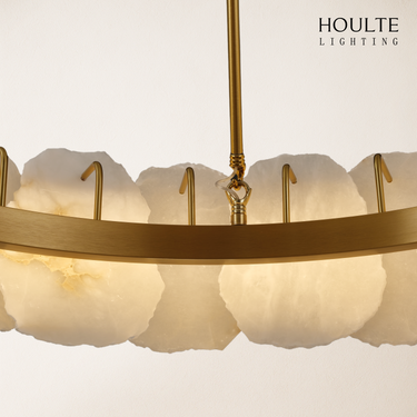 Moira Alabaster Round Chandelier 32"D