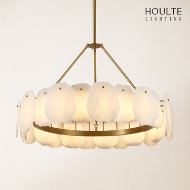 Moira Alabaster Round Chandelier 32"D