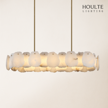 Moira Alabaster Round Chandelier 43"L