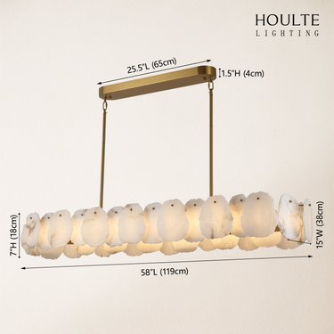 Moira Alabaster Round Chandelier 58"L