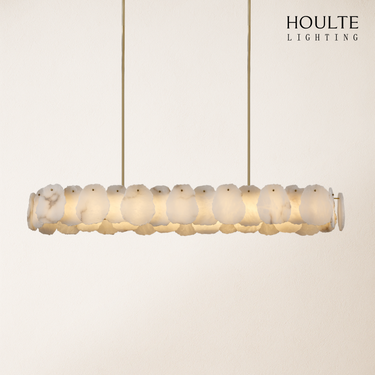 Moira Alabaster Round Chandelier 58"L