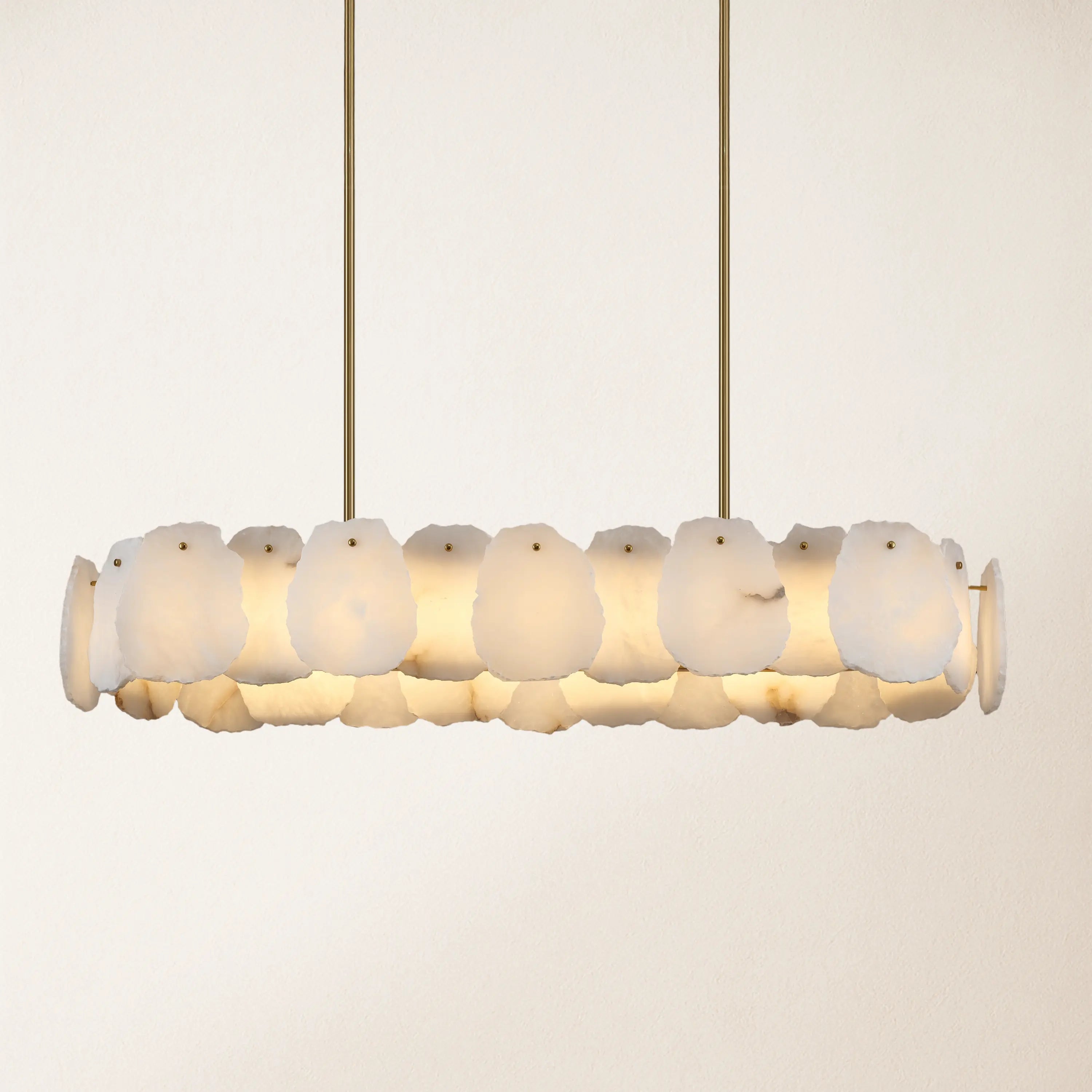 Moira Alabaster Oval Chandelier 43"W
