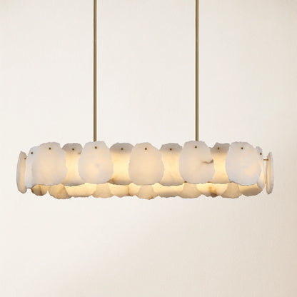 Moira Alabaster Oval Chandelier 43"W