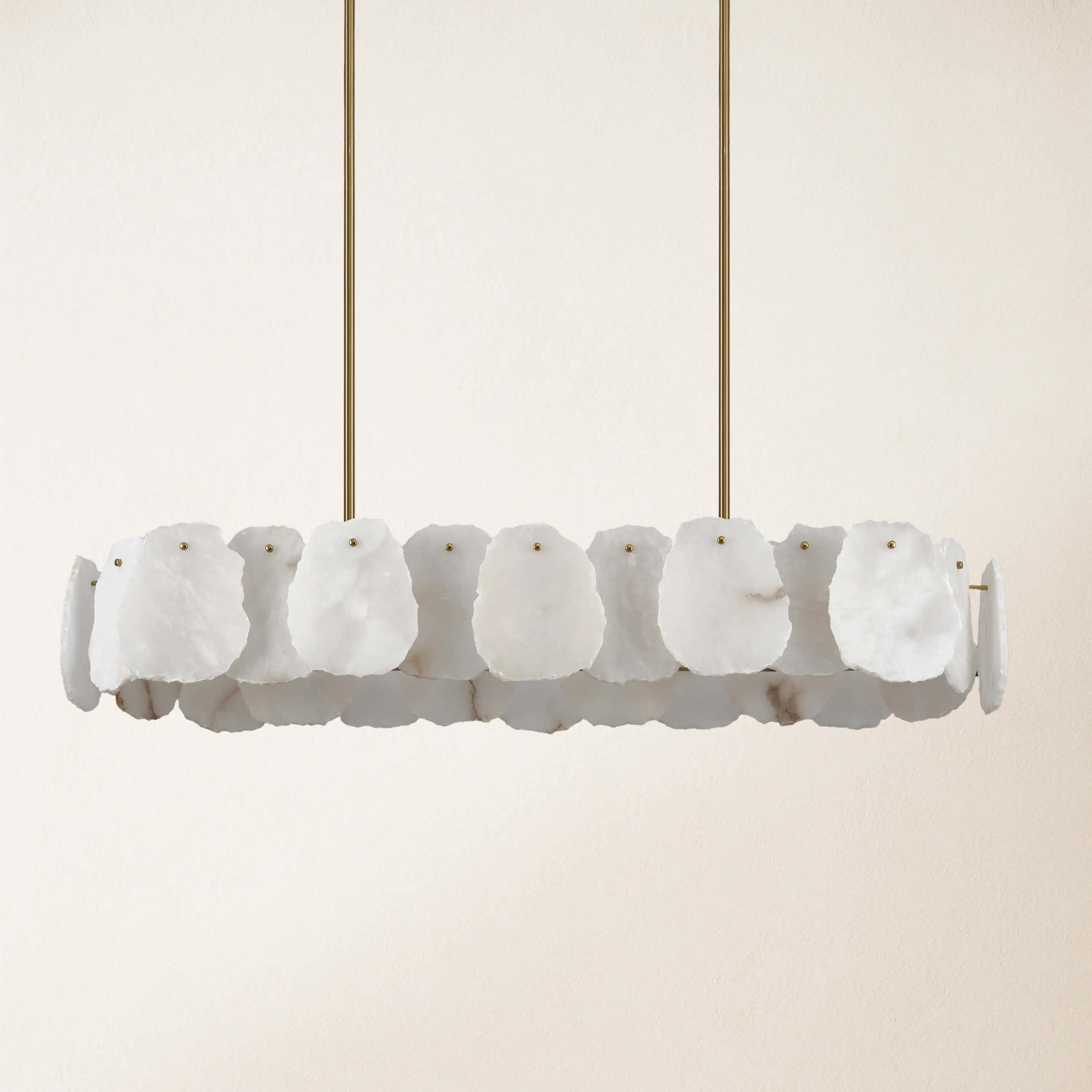 Moira Alabaster Oval Chandelier 43"W